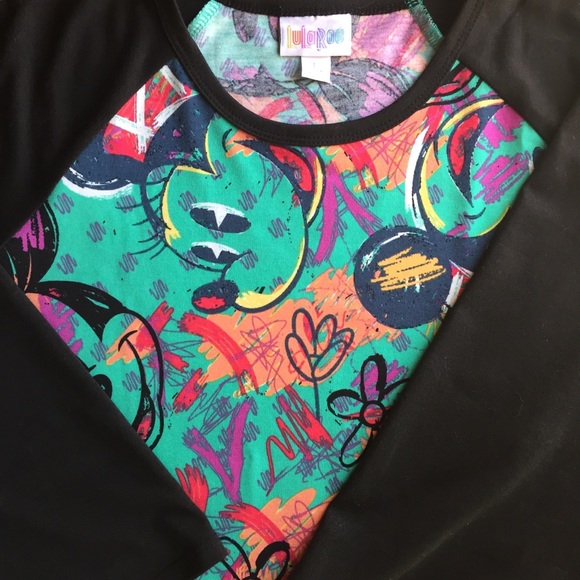 Disney Mickey and Minnie Print Baseball Tee - Picture 3 of 6